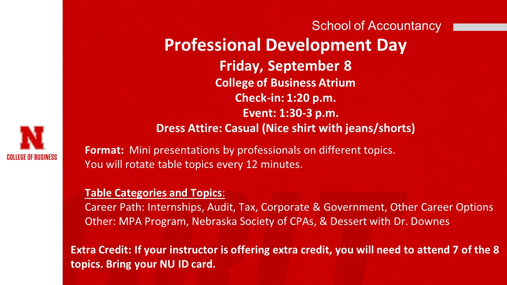 School of Accountancy Professional Development Day