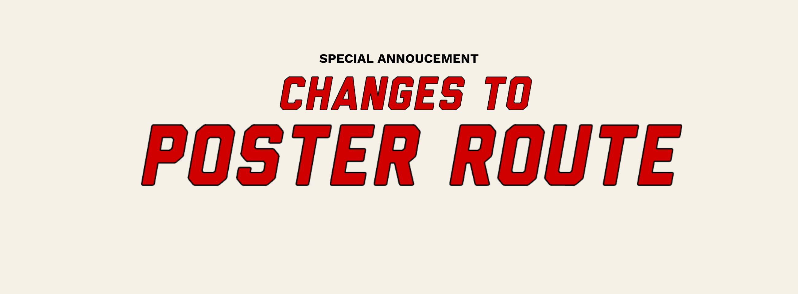 Changes to Poster Route