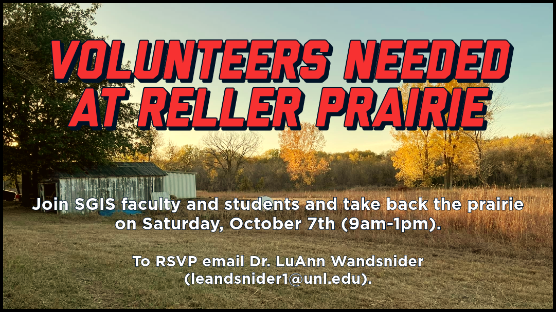Volunteers Needed to help with Reller Prairie