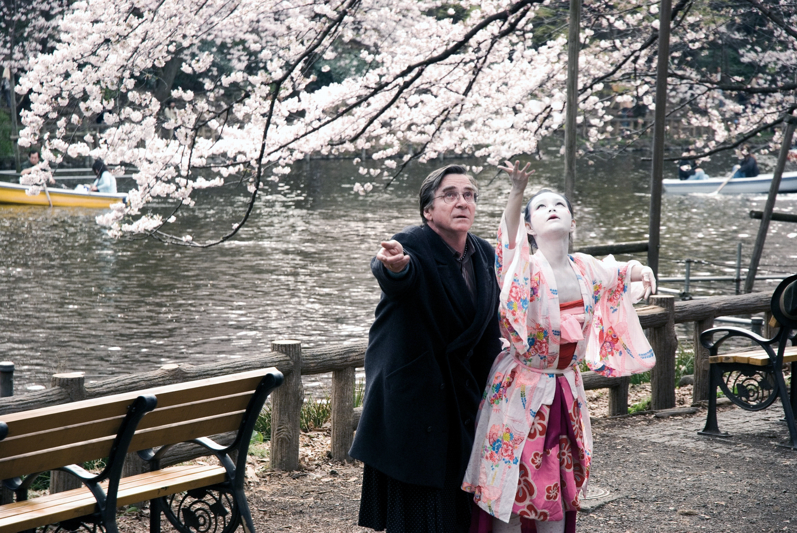 Scene from the movie "Cherry Blossoms."