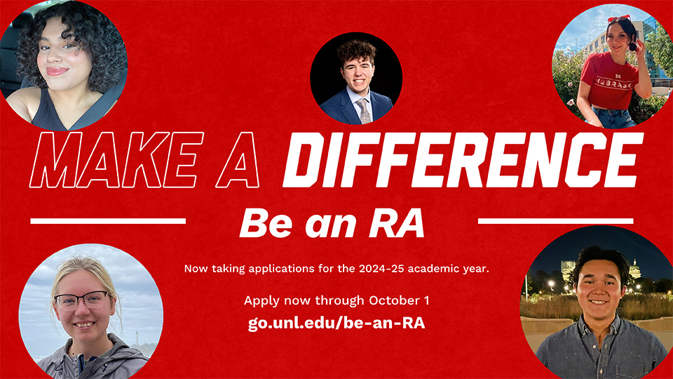 Be an RA for the 2024-25 academic year. Apply by Oct. 1.