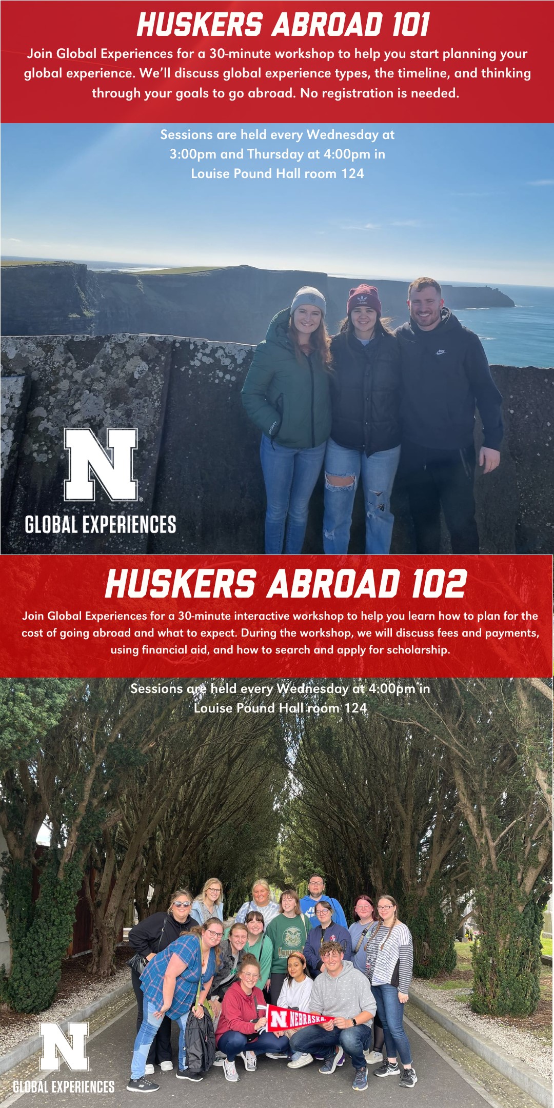 Huskers Abroad 101 & 102