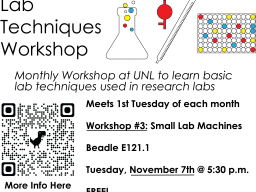 Flyer for workshop with QR code to website