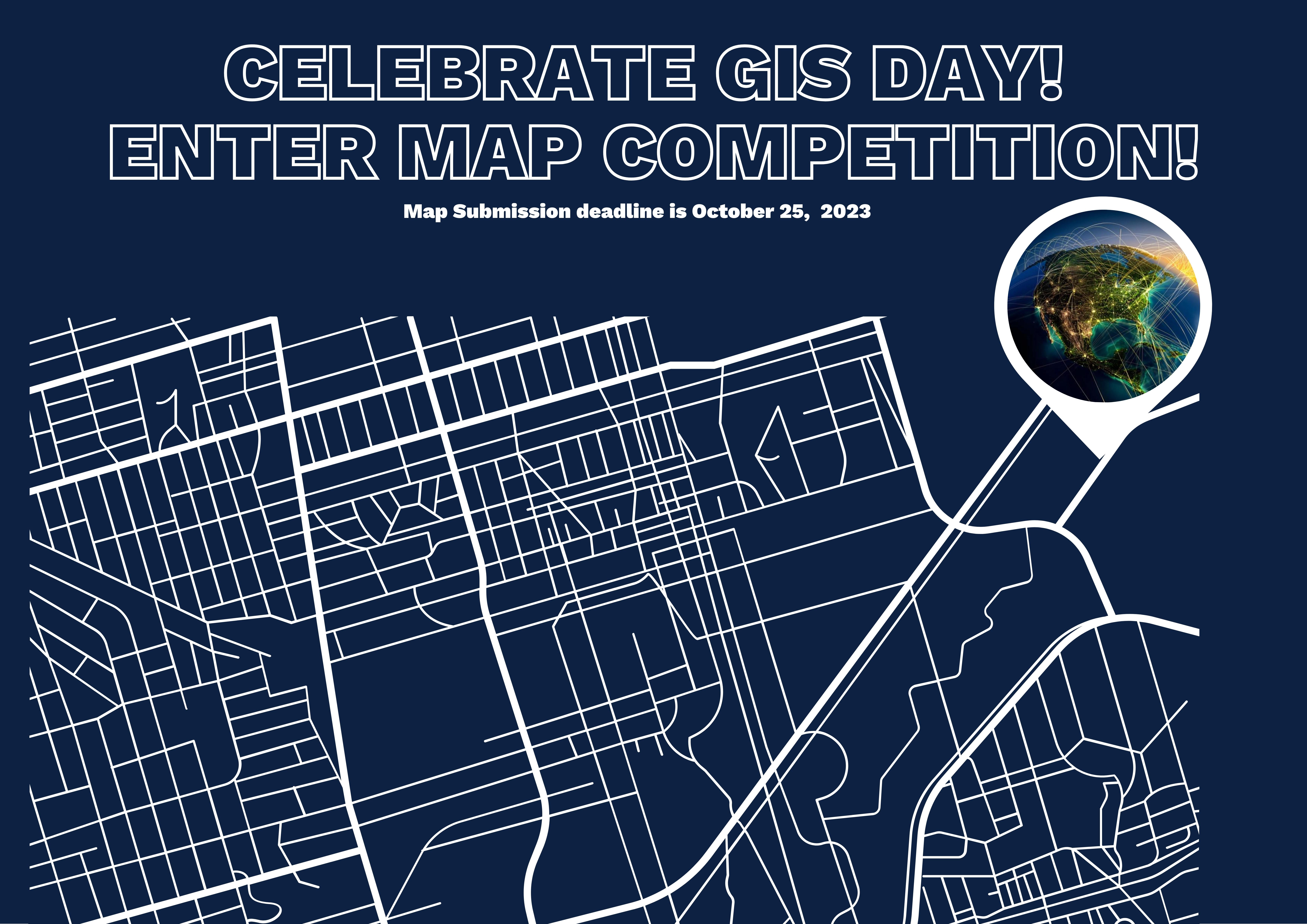 A creative topographical map. Create your own map and enter the Libraries GIS Day Map Competition!