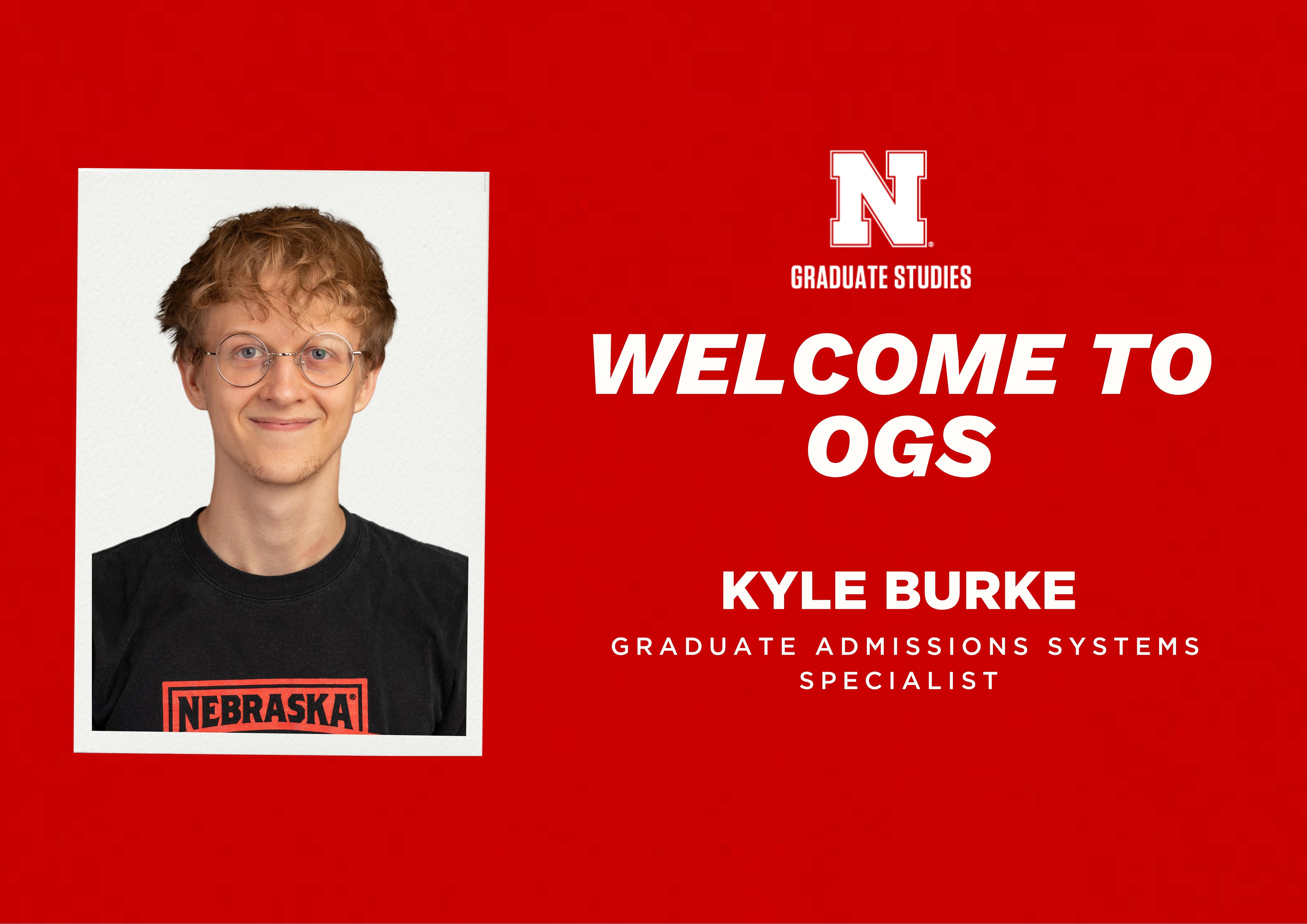 Welcome Graduate Admissions System Specialist Kyle Burke! 