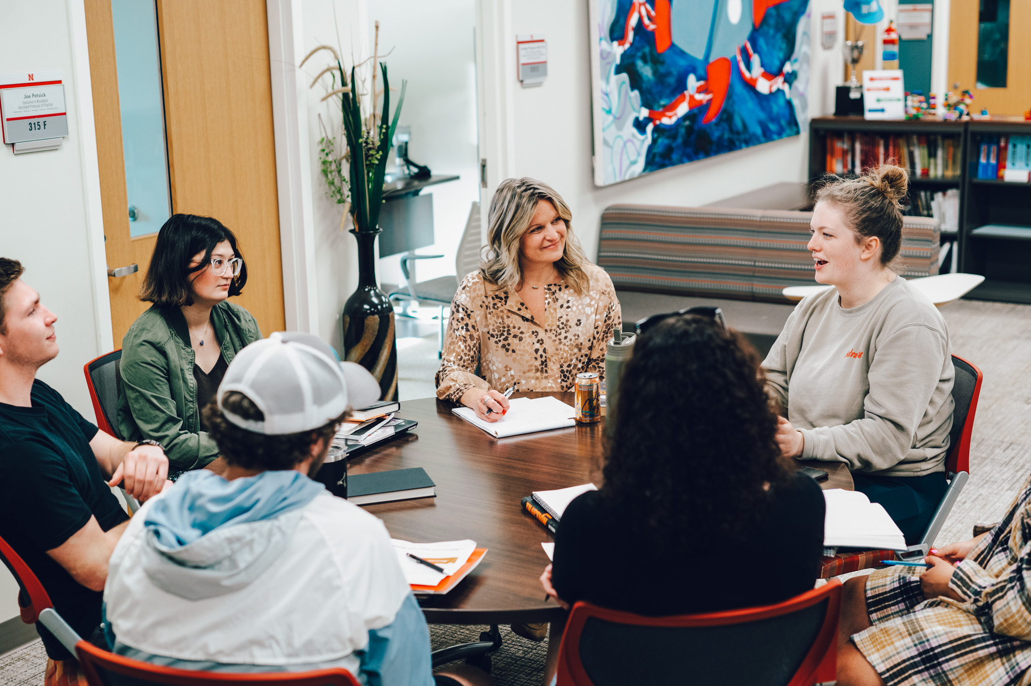 Students collaborate with faculty in the Nebraska Center for Entrepreneurship