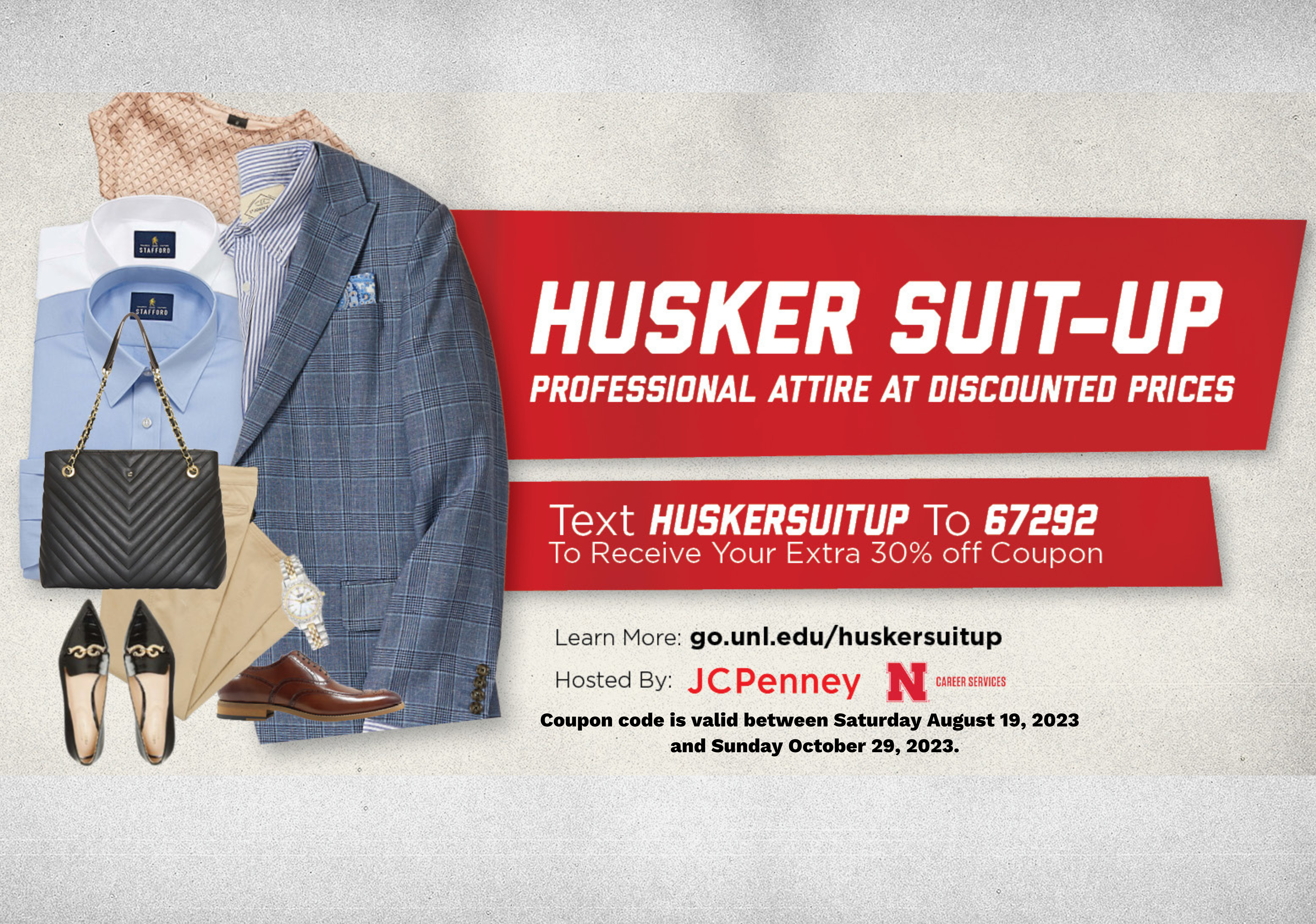 Husker Suit-Up: Professional Attire at Discounted Prices