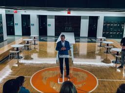 Governor announces New Venture Competition at Hudl Headquarters on Tuesday.