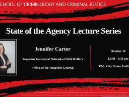 State of the Agency Lecture Series