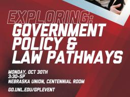 Explore Government, Law and Policy career pathways on October 30th!