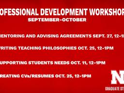 OGS Professional Development Workshops Calendar September-October 