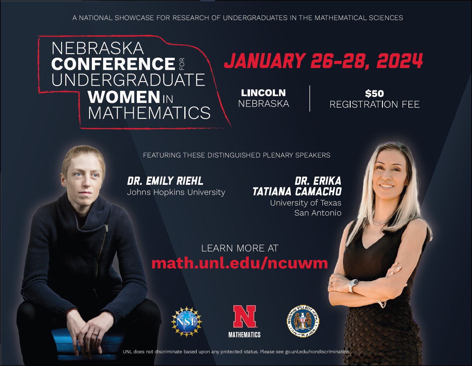 Registration now open for 2024 Nebraska Conference for Undergraduate Women in Mathematics (NCUWM)
