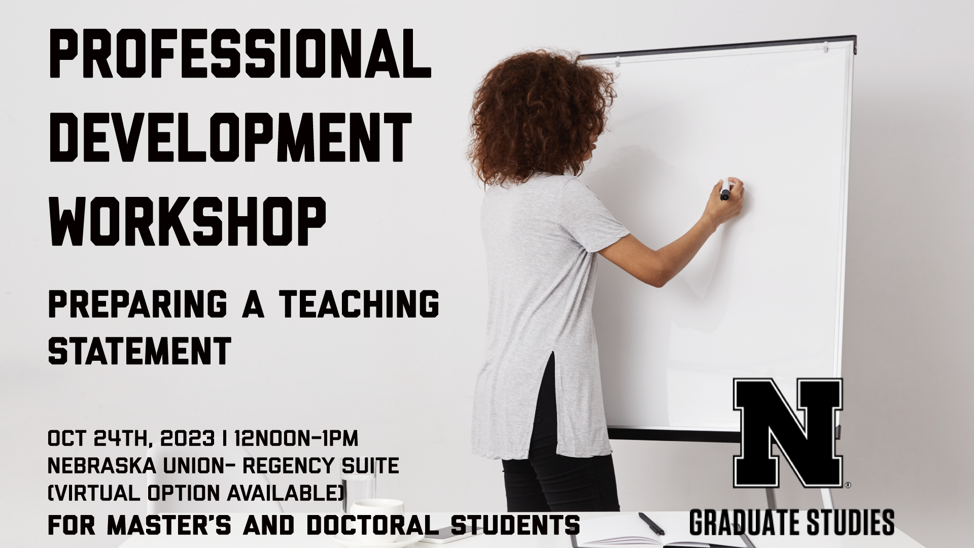 Image graphics for Professional Development Workshop: Preparing a Teaching Statement 