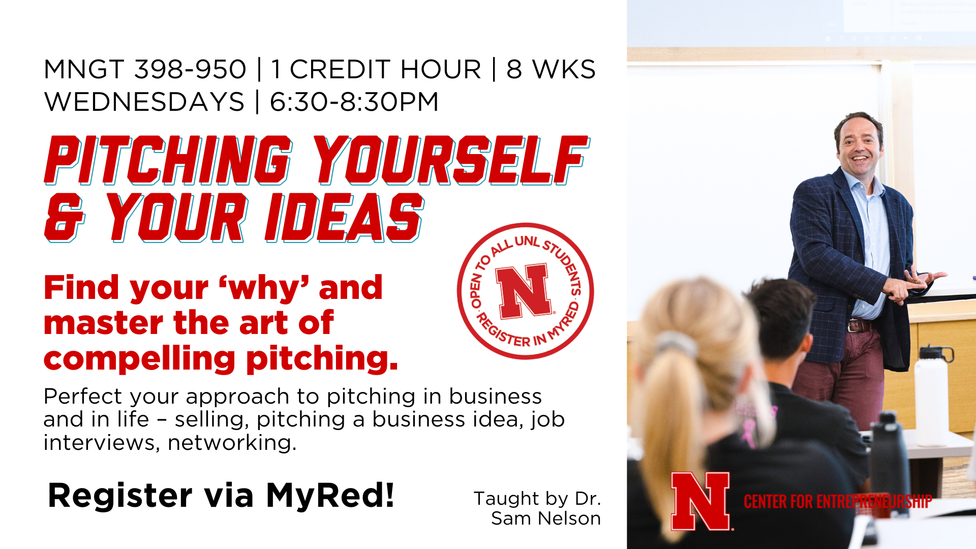 MNGT 390-980 Pitching Yourself and Your Ideas