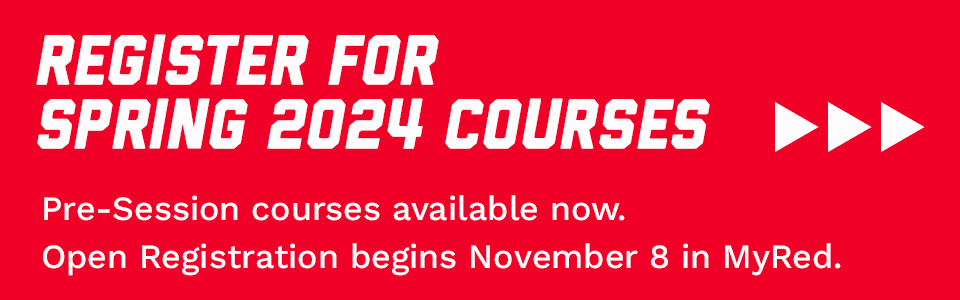 Open Registration for Spring Courses begins Nov 8, 2023.
