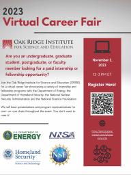 Register Today! Experience ORISE Virtual Career Fair
