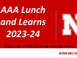 Lunch and Learns for 2023-24