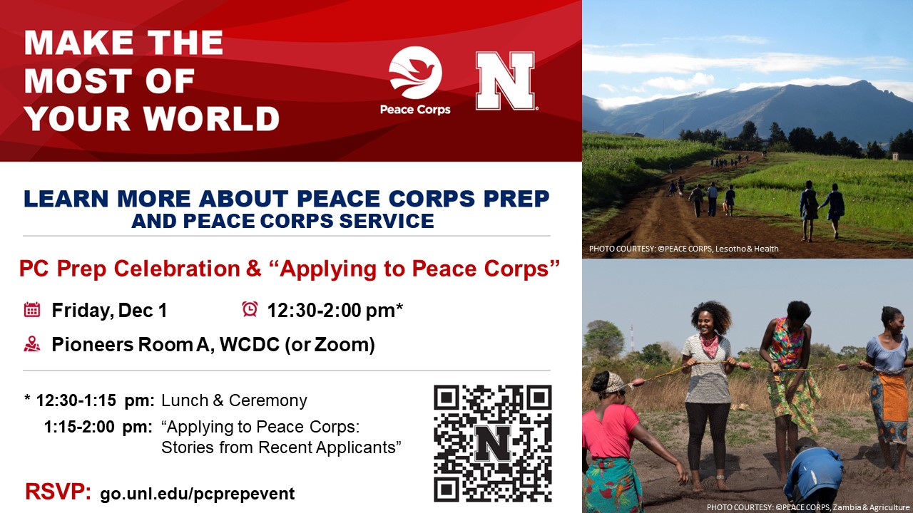 Peace Corps Prep Fall 2023 Celebration & Certificate Ceremony