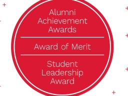 Nominations for the Alumni Achievement Awards, Award of Merit and Student Leadership Award are due Dec. 8.