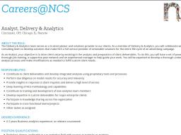Analyst, Delivery & Analytics at NC Solutions