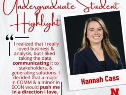 UNL Communication Studies Undergraduate Student Highlight – Hannah Cass