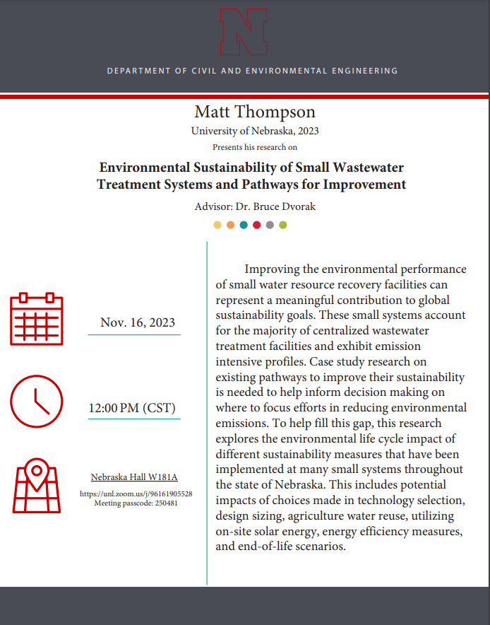 Environmental Sustainability of Small Wastewater