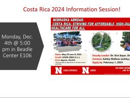 Costa Rica 2024 Information Session!