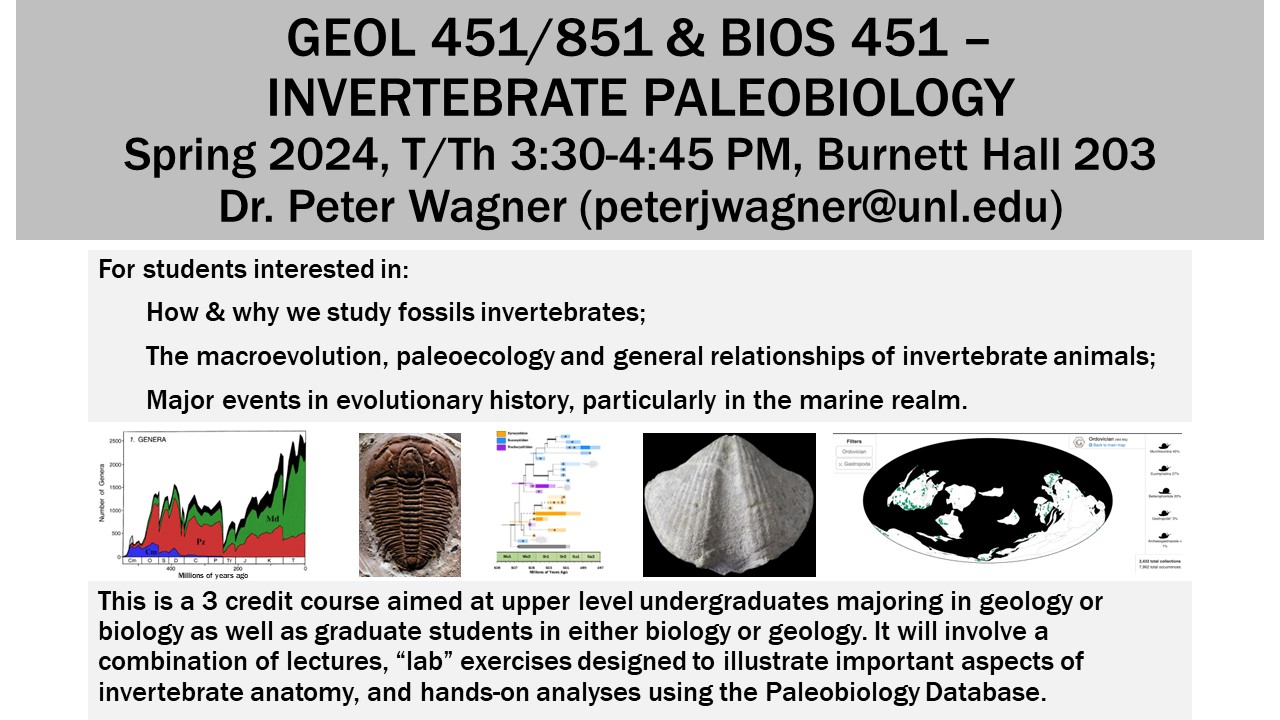 GEOL 451/851: Invertebrate Paleobiology