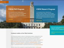 Oden Institute Computational Science, Engineering, and Mathematics Graduate Program