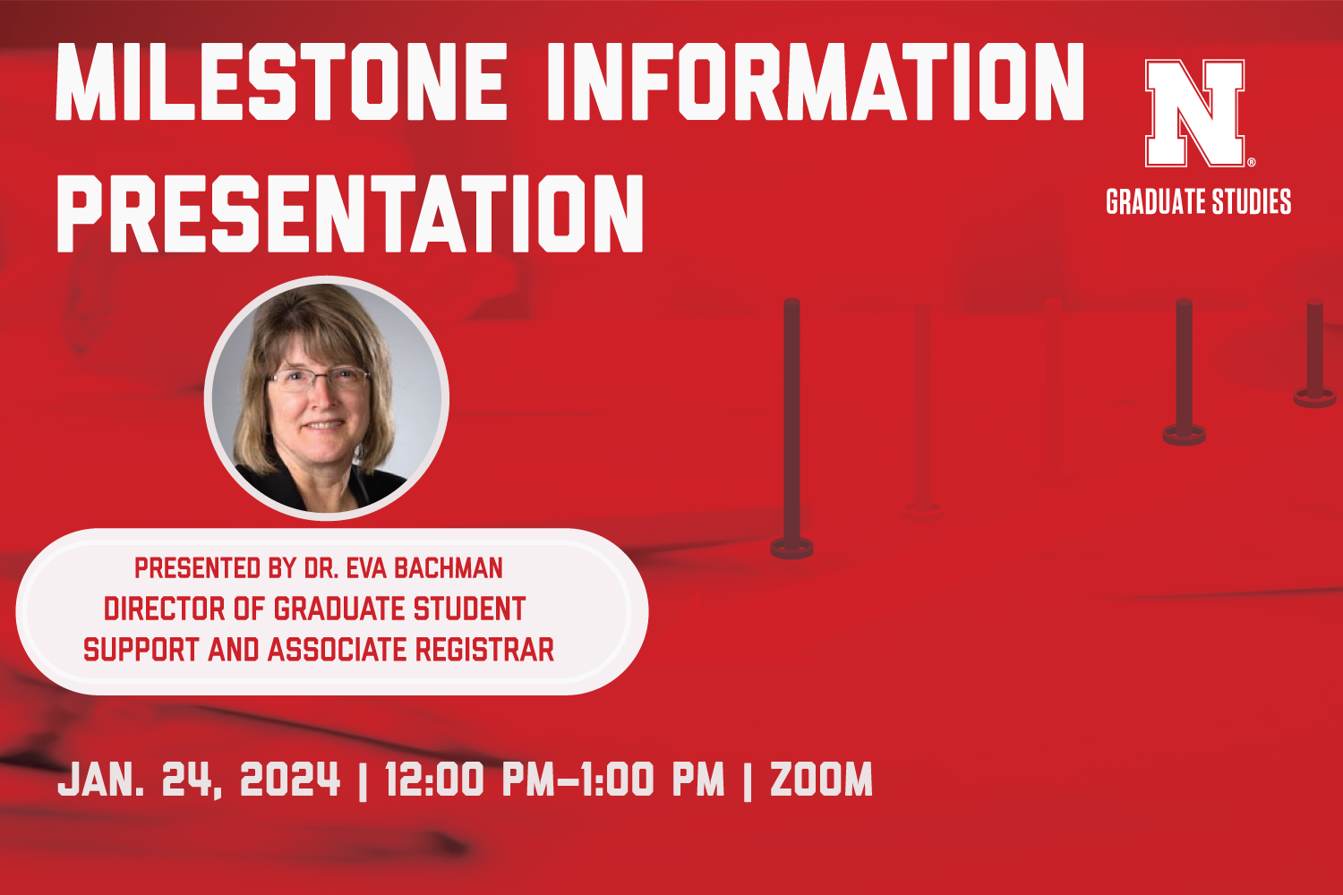 Milestone Information Presentation on January 24, 2024 by Dr. Eva Bachman.
