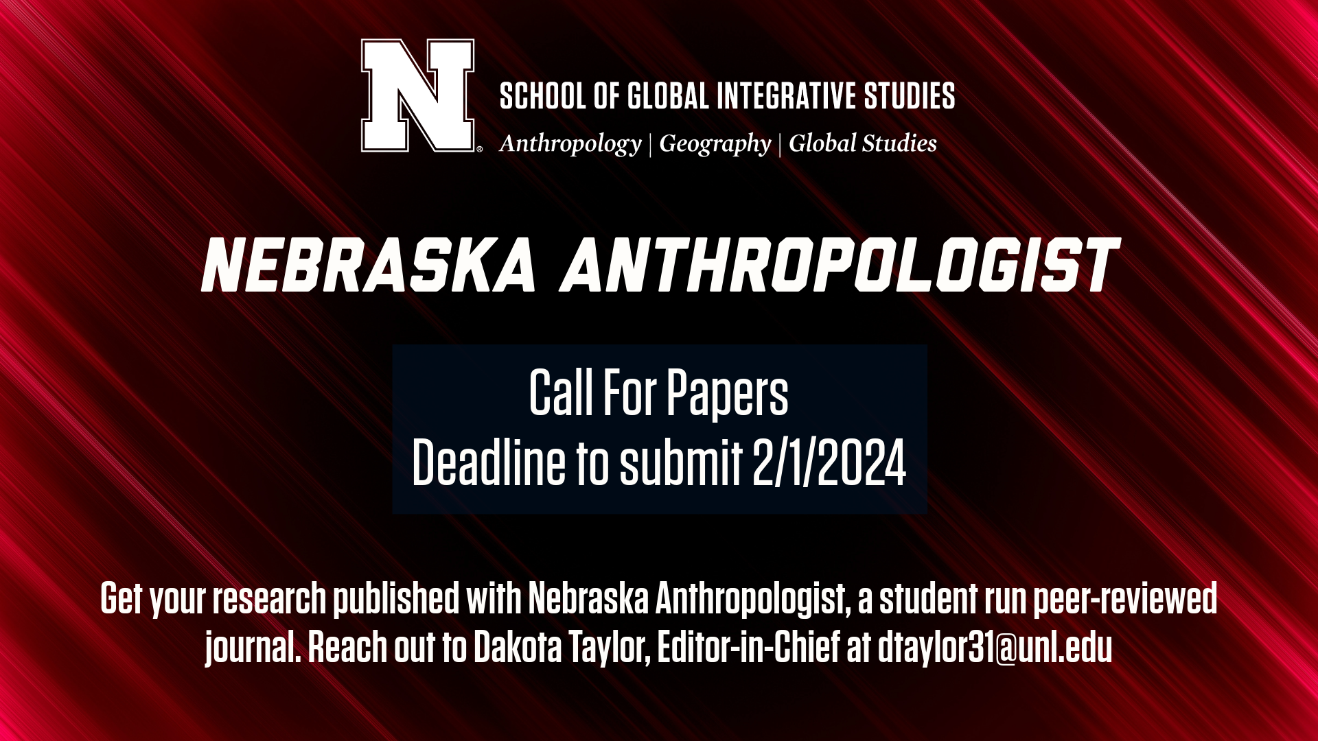 Publish your research with Nebraska Anthropologist
