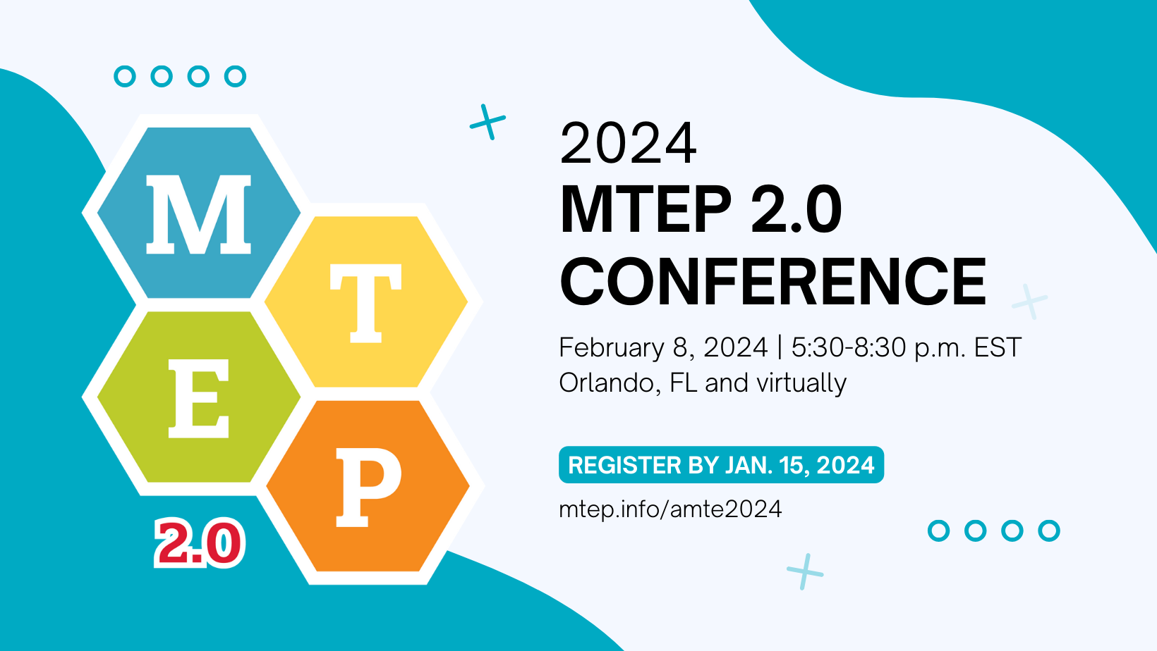 The 2024 MTEP Conference will be held on Thursday evening, February 8, 2024, during the 2024 AMTE Annual Conference at the same venue. 