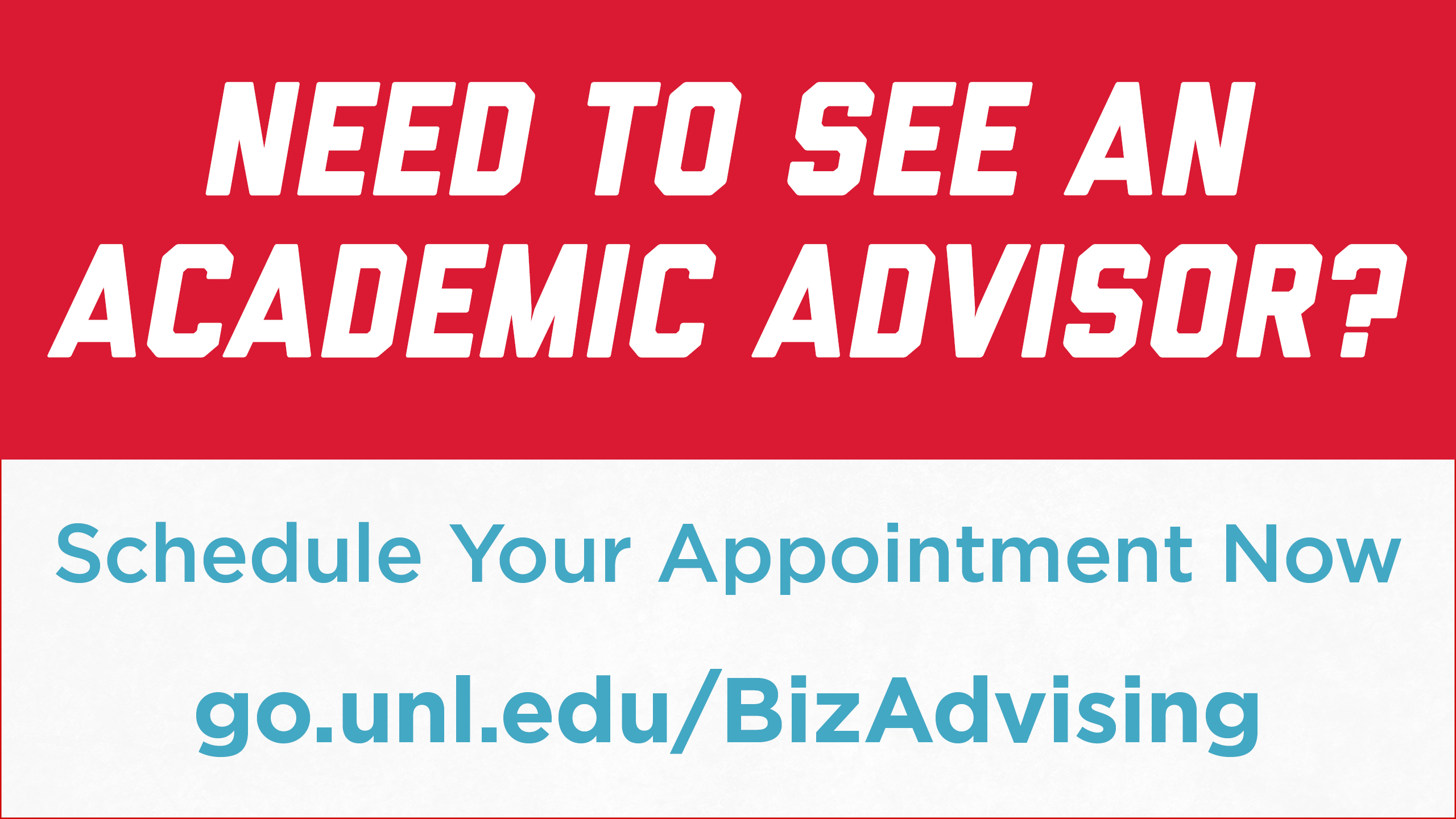 Academic advisors are available!