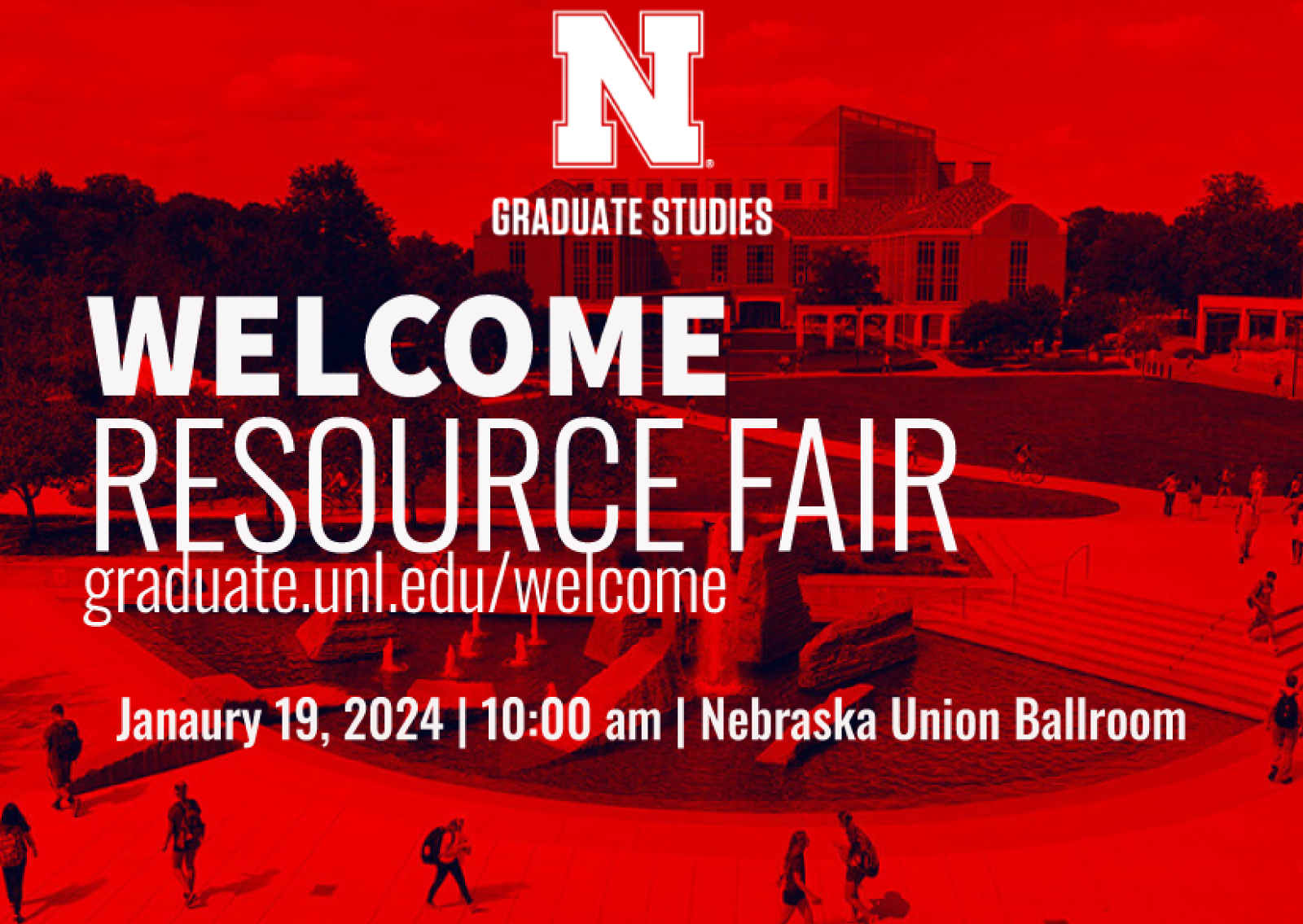 Welcome Resource Fair, January 19, 2024, 10:00 am at Nebraska Union Ballroom