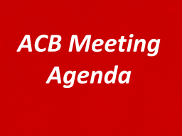 ACB Meeting Agenda Image