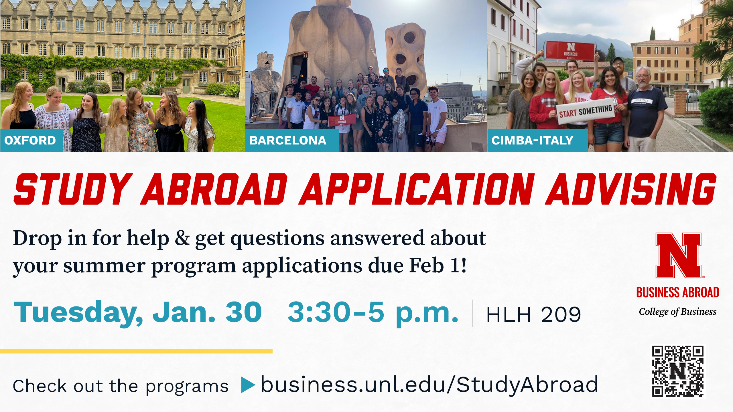 Study Abroad Application Advising