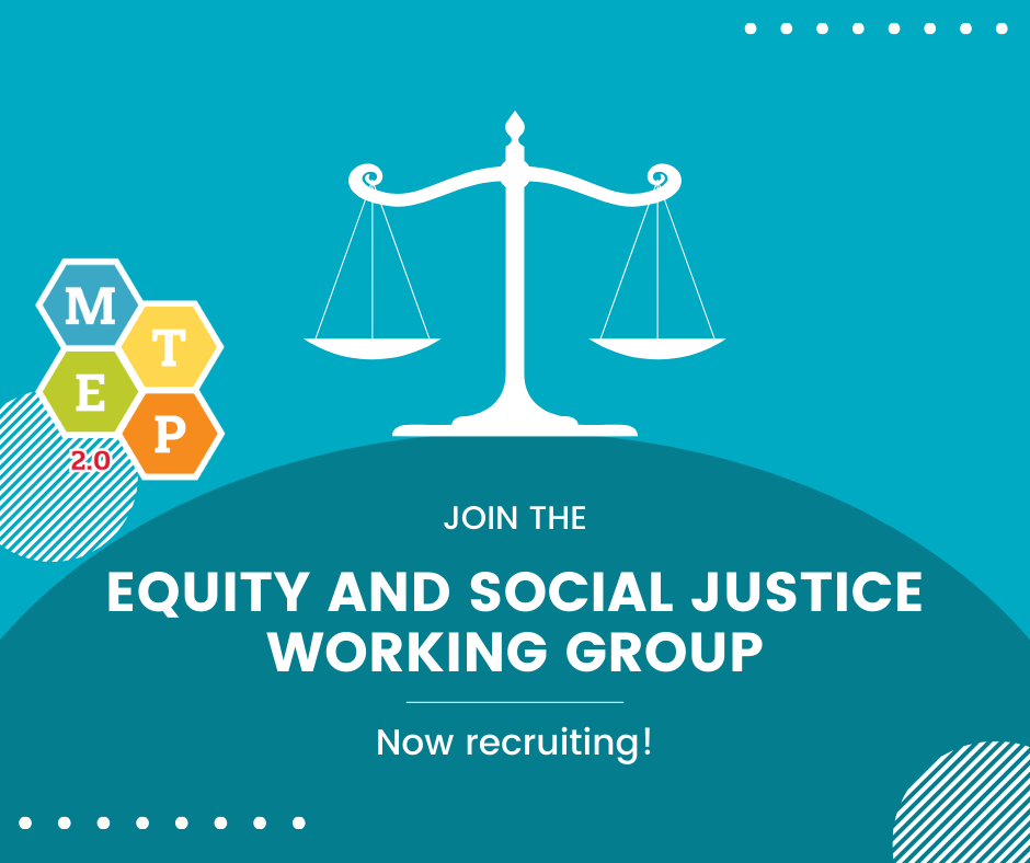 The Equity and Social Justice Working Group is recruiting. The first meeting of 2024 is Wednesday, Jan. 24.