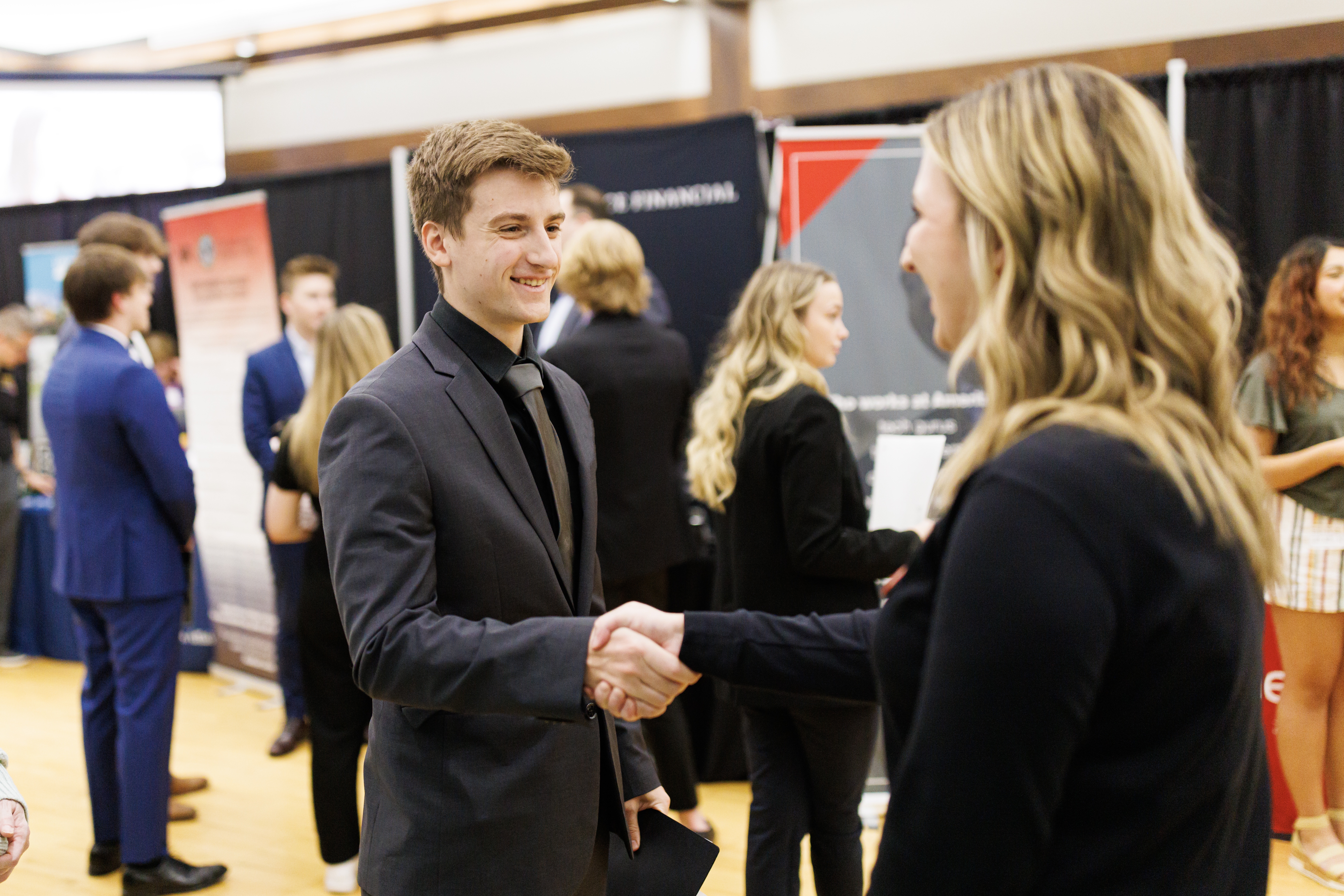 UNL's Career and Internship fairs and events gives students an opportunity to connect with employers. Photo credit Craig Chandler.