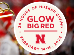 The sixth annual Glow Big Red is Feb. 14-15. Show your support for the Hixson-Lied College by making a gift at https://go.unl.edu/fpaglowbigred. 