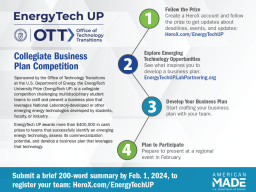  Registration Open for EnergyTech University Prize Business Plan Competition
