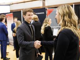 UNL's Career and Internship fairs and events gives students an opportunity to connect with employers. Photo credit Craig Chandler.