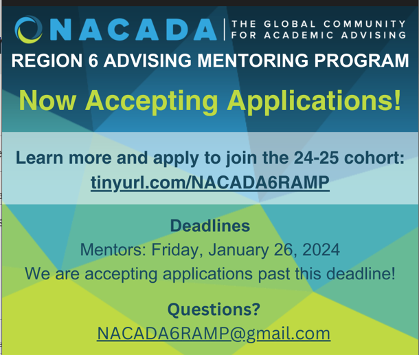 NACADA Region 6 Advising Mentoring Program