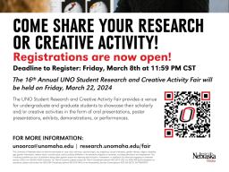 16th Annual Student Research and Creative Activity Fair