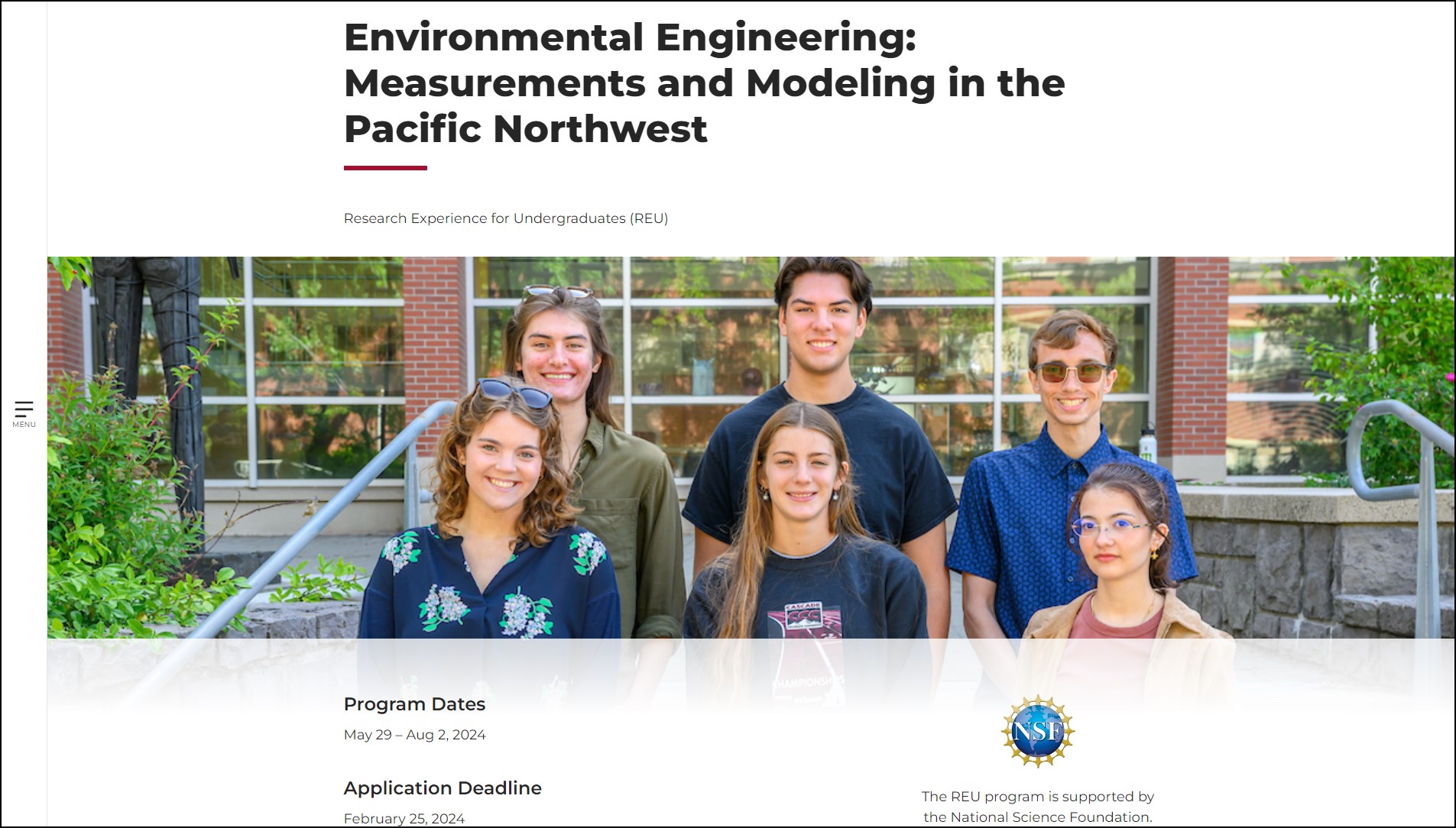 Environmental Engineering: Measurements and Modeling in the Pacific Northwest REU