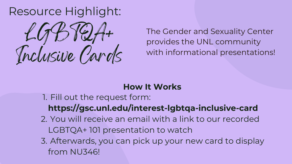 Resource Highlight: LGBTQA+ Inclusive Cards