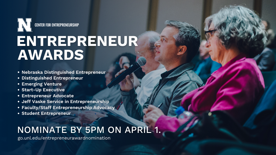 Entrepreneur Awards are back in 2024! Nominate someone you want to recognize by April 1.