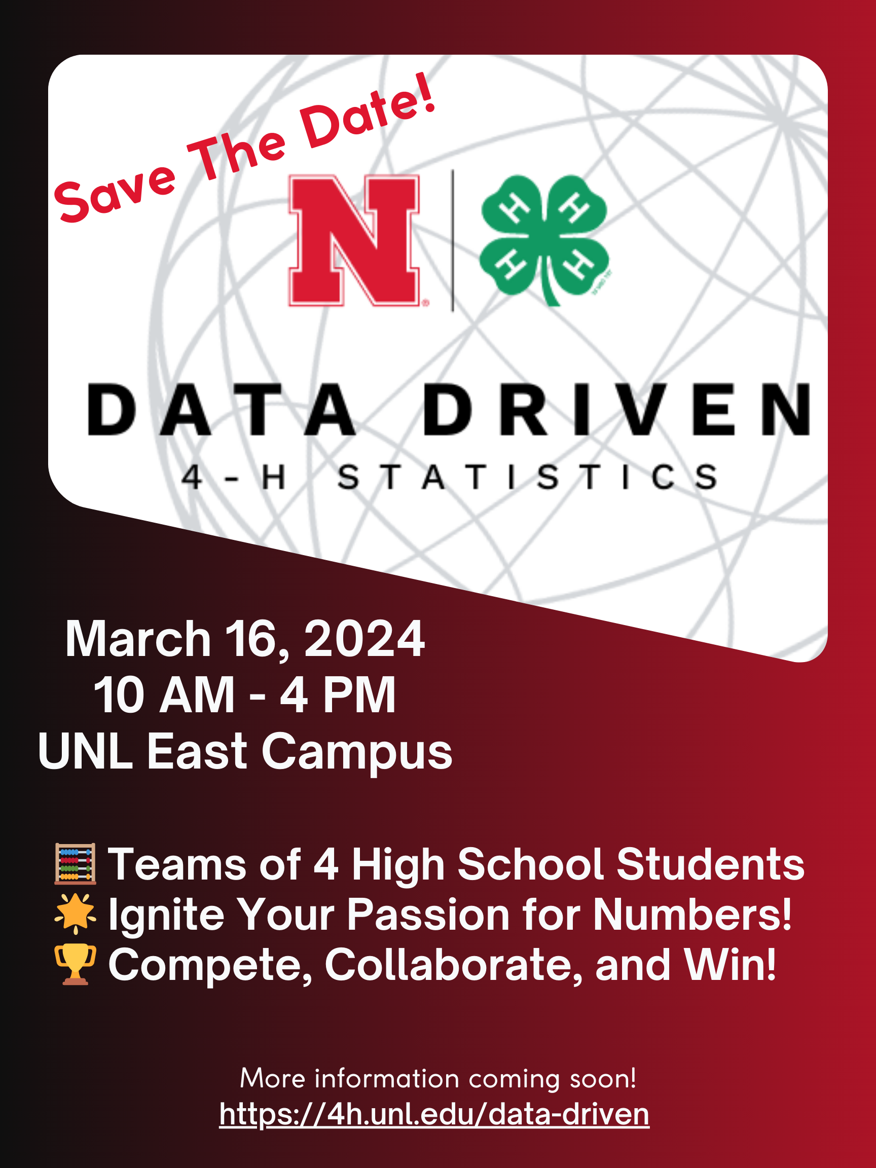 Registration Open for Data Driven Statistics Field Day at UNL for High Schoolers - March 16, 2024