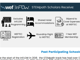 WEF InFLOW STEMpath Scholarship Summary