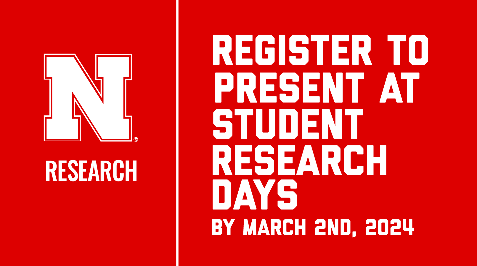 Register to Present at Student Research Days by March 2nd