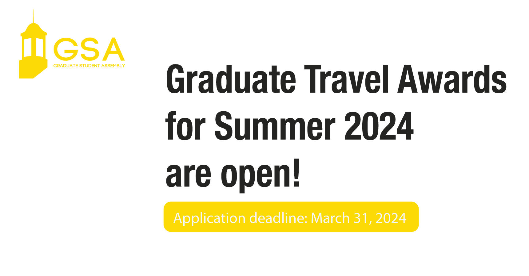 Graduate Travel Awards for Summer 2024 are open!